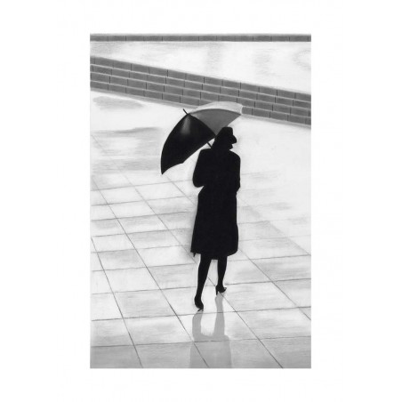 Walking In The Rain - 70X50cm